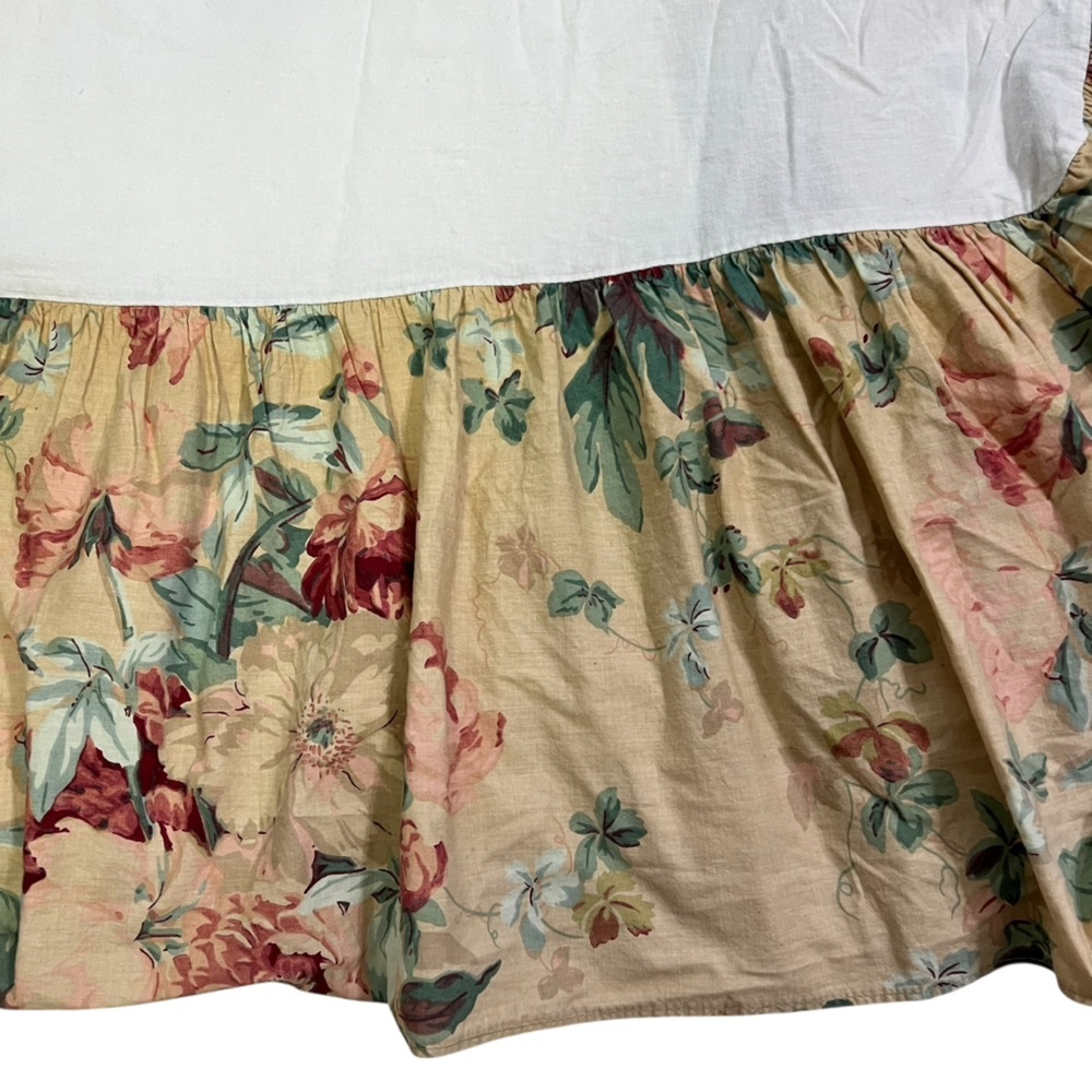 Vintage Ralph Lauren Elsa Grasslands Floral Queen Dust Ruffle Bed Skirt - Picture 8 of 8